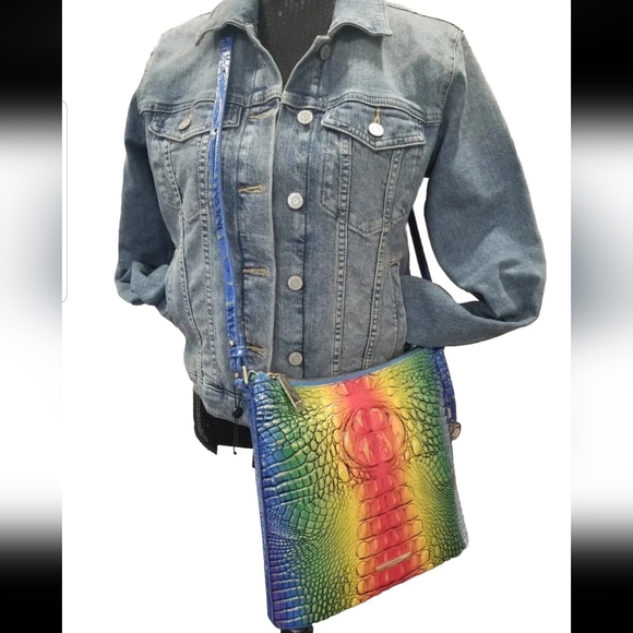 NWT BRAHMIN KATIE POPSICLE OMBRE MELBOURNE CROSSBODY & ADY WALLET - Picture 7 of 16